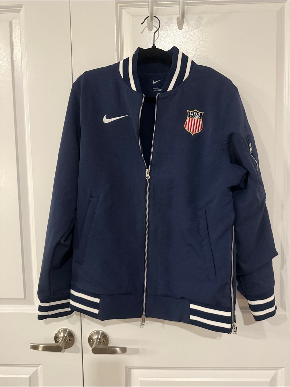 Nike Kids Navy Jacket with USA Shield Patch
